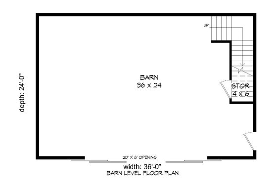 Floor Plan - Main Floor for Farmhouse House Plan #932-133, 0 bath