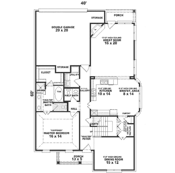 Colonial Floor Plan - Main Floor Plan #81-530