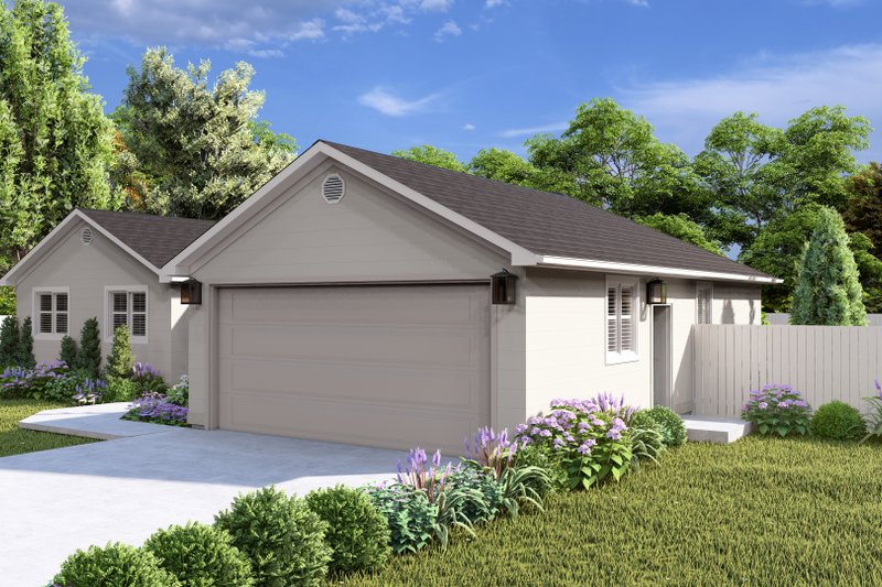 House Design - Exterior - Front Elevation 3 for Ranch House Plan #1060-260 - 3 bed, 2 bath