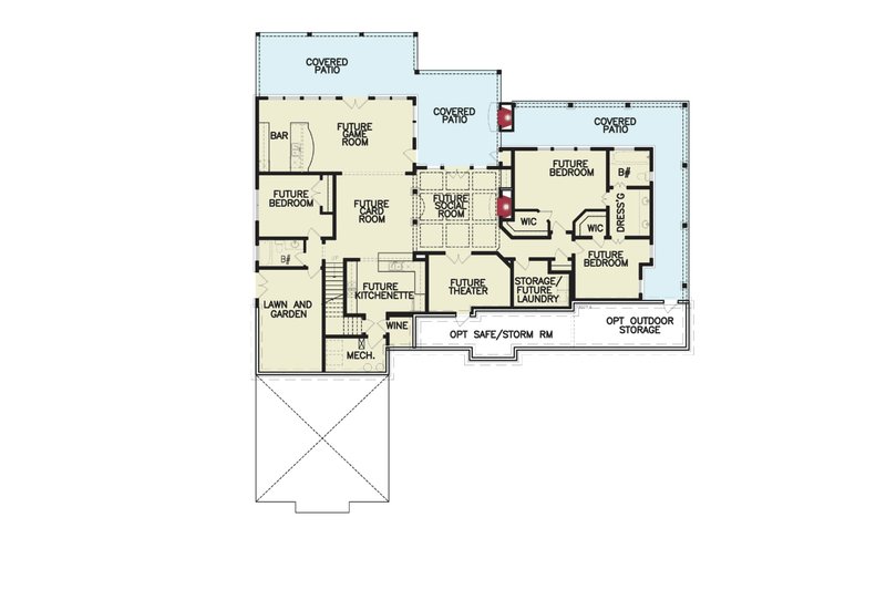 Dream House Plan - Floor Plan - Other Floor for Farmhouse House Plan #54-479 - 4 bed, 4.5 bath