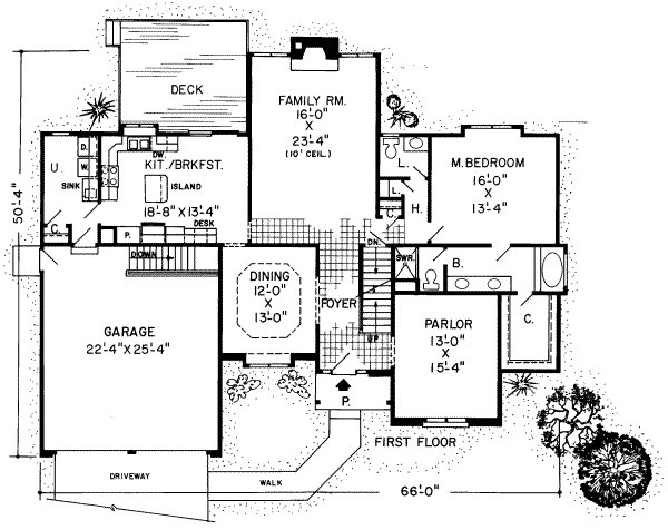 Modern Floor Plan - Main Floor Plan #312-269