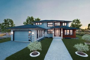 European Exterior - Front Elevation Plan #1101-34