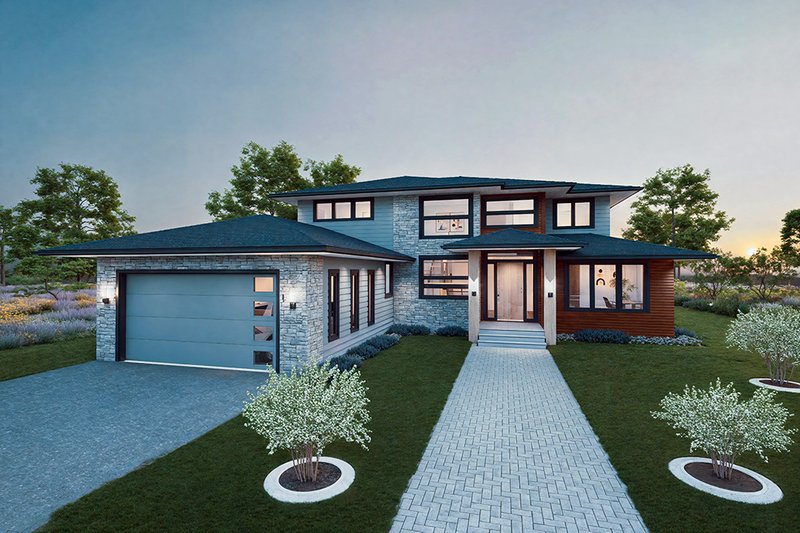 European Style House Plan - 4 Beds 3.5 Baths 3158 Sq/Ft Plan #1101-34