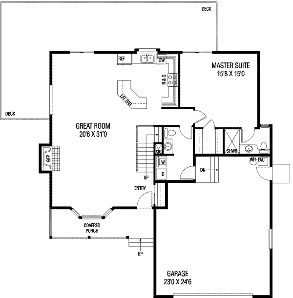 Traditional Floor Plan - Main Floor Plan #60-588
