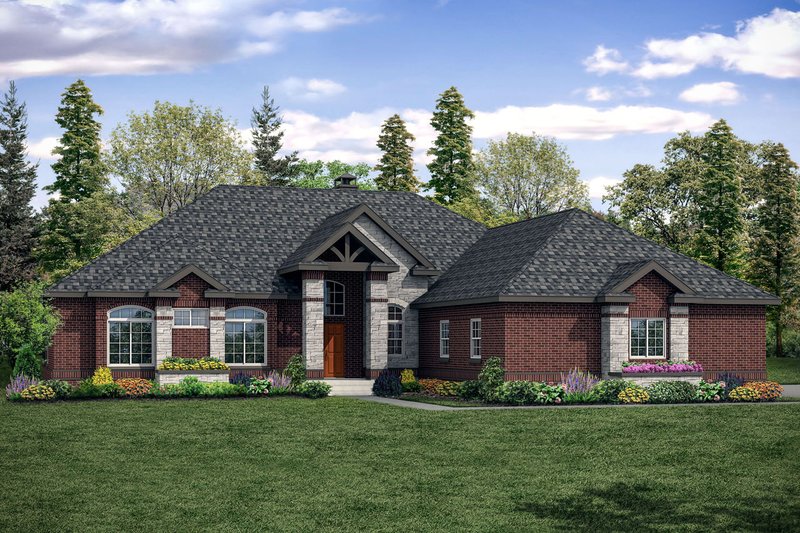 Dream House Plan - European Exterior - Front Elevation Plan #124-1144