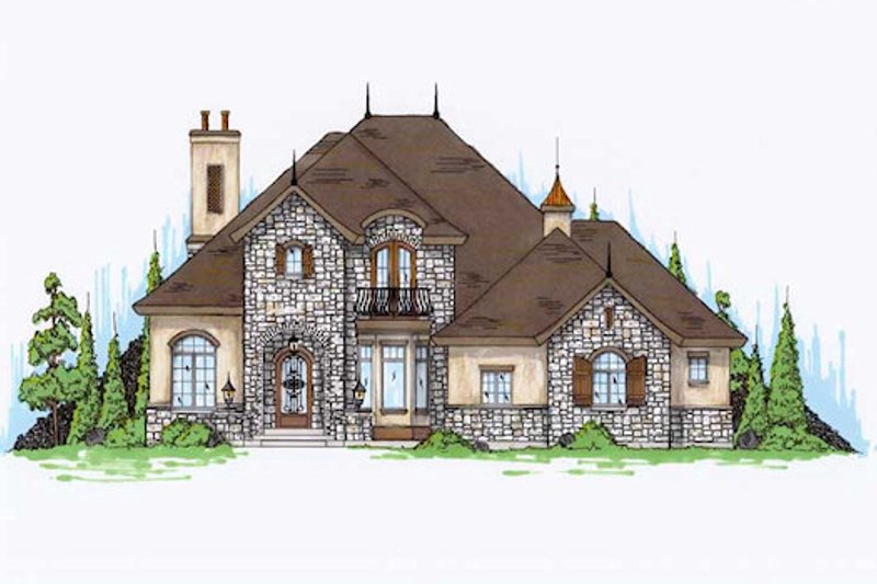 Architectural House Design - European Exterior - Front Elevation Plan #5-467