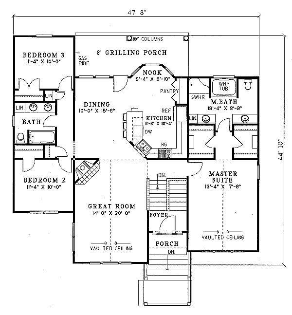 Traditional Floor Plan - Main Floor Plan #17-302