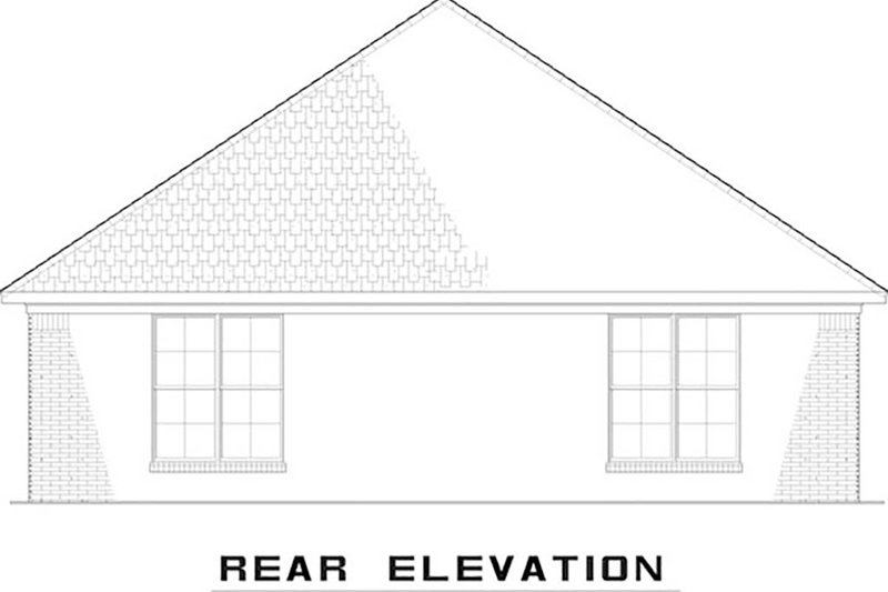 Dream House Plan - Exterior - Rear Elevation for Cottage House Plan #17-2546 - 3 bed, 2 bath