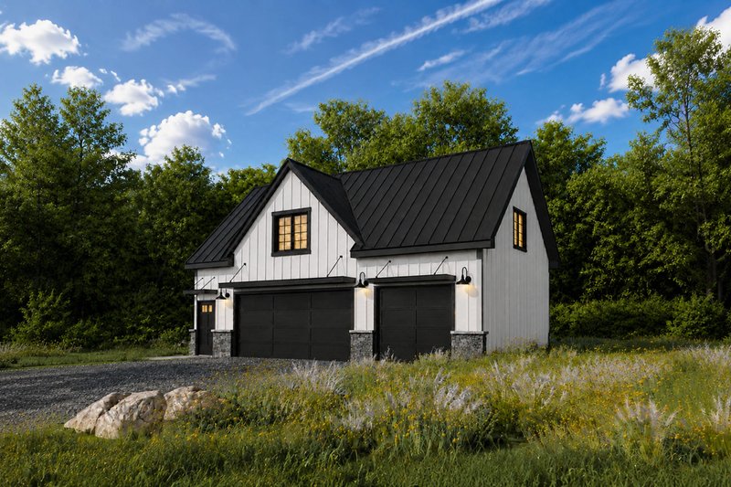 House Blueprint - Exterior - Front Elevation 2 for Cottage House Plan #20-2661 - 1 bed, 1 bath