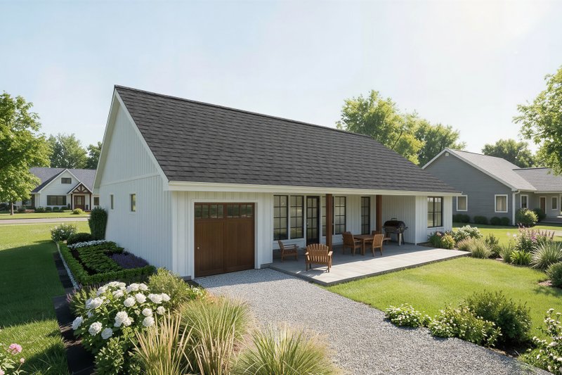 Architectural House Design - Exterior - Rear Elevation for Farmhouse House Plan #48-1218 - 3 bed, 2 bath