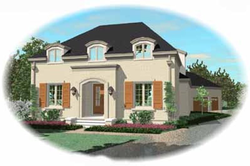 European Style House Plan - 3 Beds 3 Baths 3456 Sq/Ft Plan #81-388 Exterior