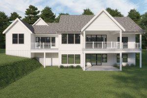 Exterior - Rear Elevation for Farmhouse House Plan #1070-116 - 4 bed, 3.5 bath