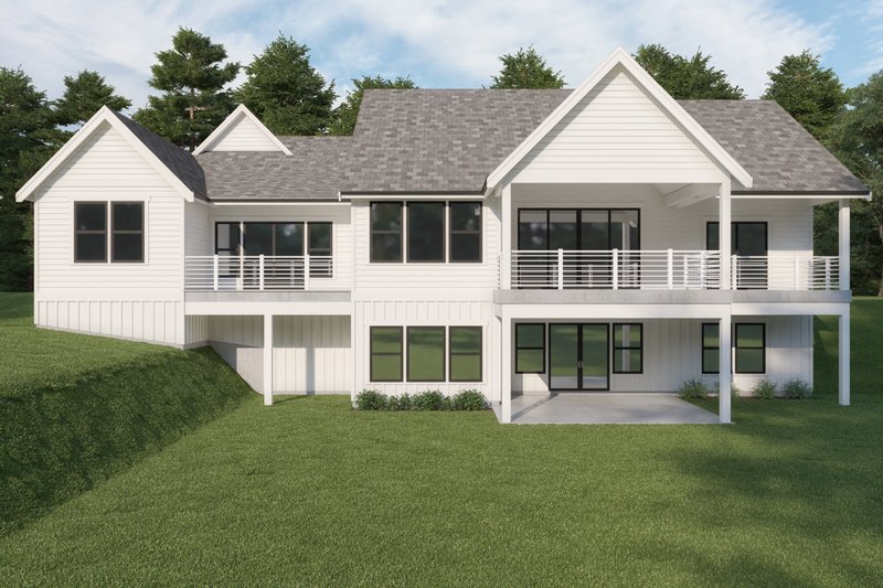 House Plan Design - Exterior - Rear Elevation for Farmhouse House Plan #1070-116 - 4 bed, 3.5 bath
