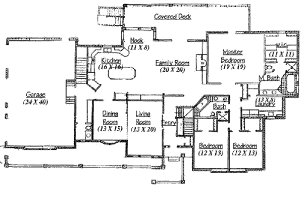 Architectural House Design - European Floor Plan - Main Floor Plan #5-177