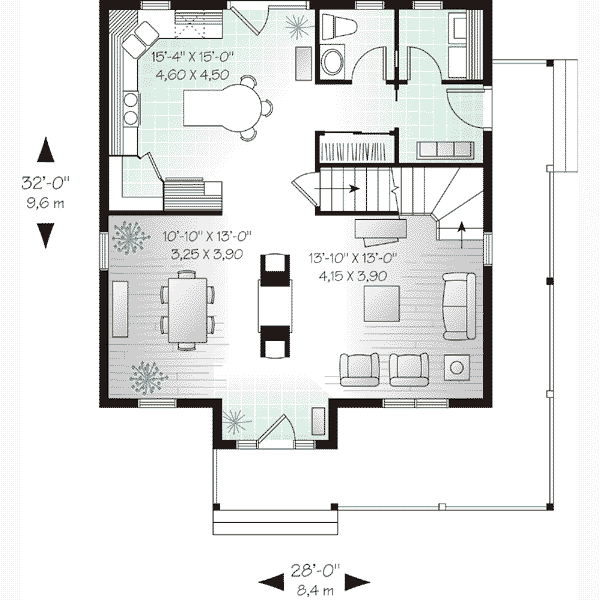 House Plan Design - Country Floor Plan - Main Floor Plan #23-475