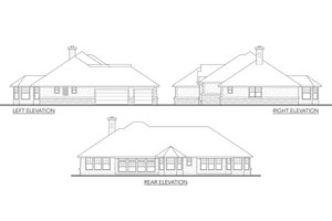 Exterior - Other Elevation for Traditional House Plan #80-122 - 5 bed, 3 bath