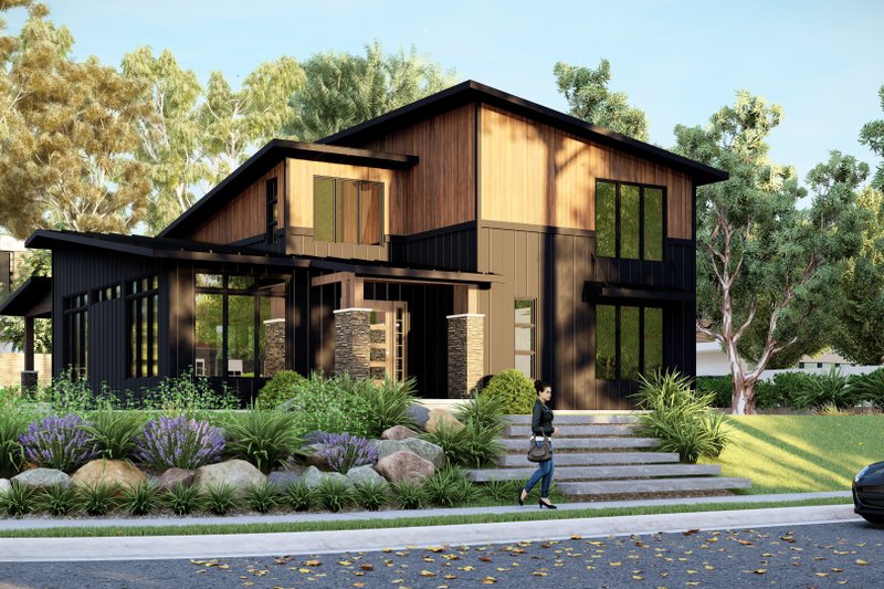 House Plan Design - Modern Exterior - Front Elevation Plan #1064-153