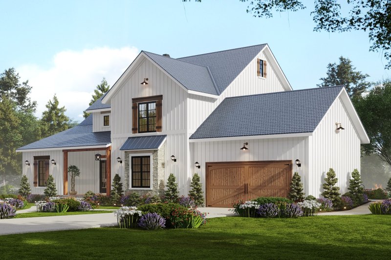House Design - Exterior - Other Elevation for Farmhouse House Plan #54-570 - 4 bed, 4.5 bath