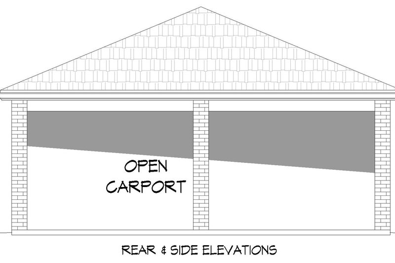 Home Plan - Exterior - Other Elevation 1 for Contemporary House Plan #932-83, 0 bath