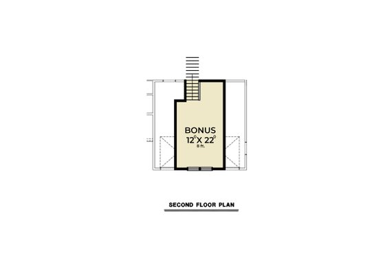 Floor Plan - Upper Floor for Craftsman House Plan #1070-147 - 3 bed, 2 bath
