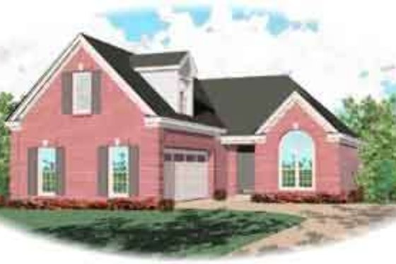 Exterior - Front Elevation for Traditional House Plan #81-523 - 2 bed, 2 bath