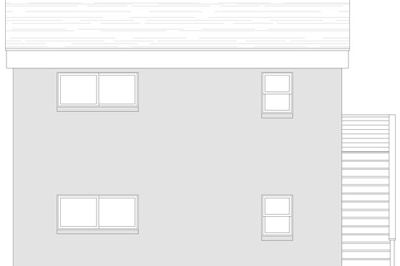 Exterior - Rear Elevation for Contemporary House Plan #932-1065 - 2 bed, 2 bath