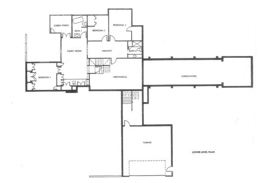 Prairie Floor Plan - Lower Floor Plan #454-10