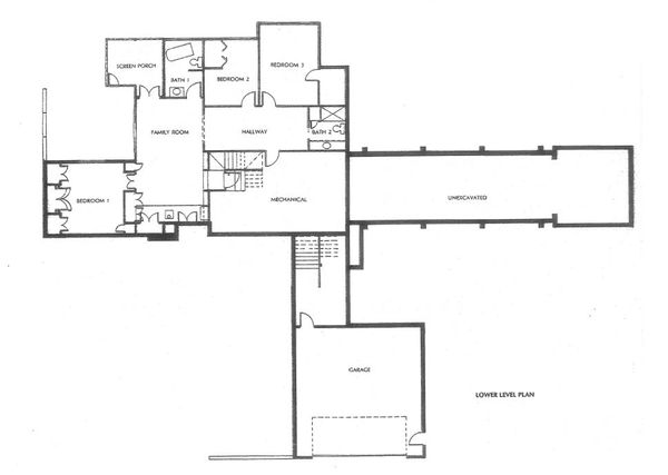 Prairie Floor Plan - Lower Floor Plan #454-10