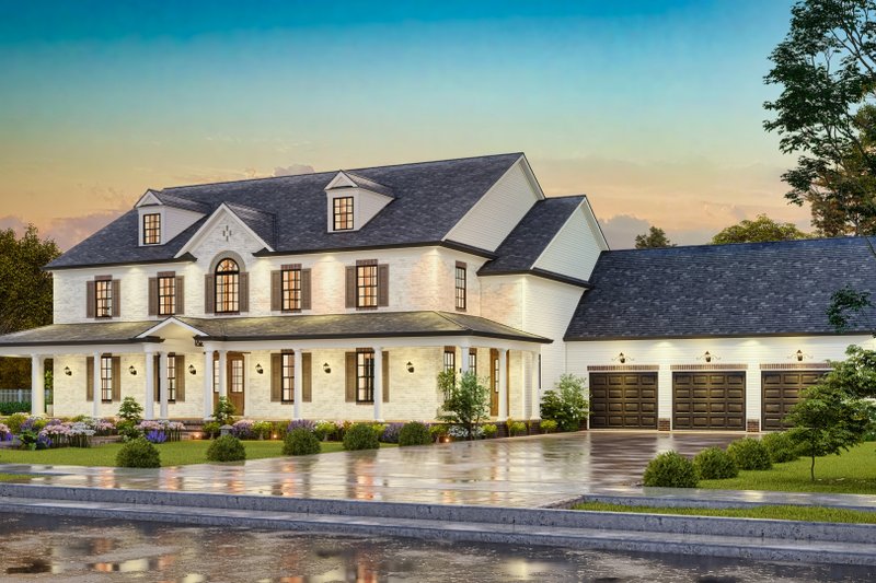 Dream House Plan - Exterior - Front Elevation 8 for Traditional House Plan #54-720 - 6 bed, 4 bath