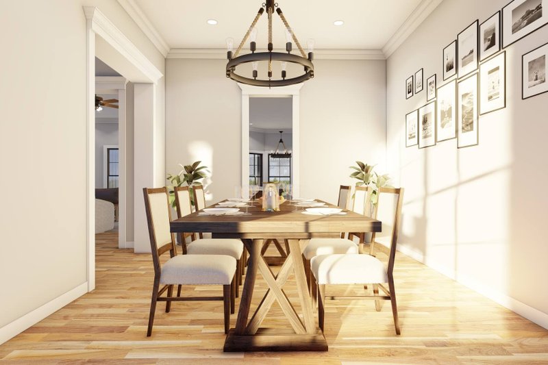 Home Plan - Interior - Dining Room for Ranch House Plan #923-75 - 4 bed, 3 bath
