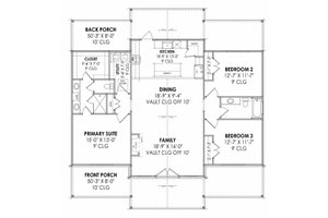 Floor Plan - Main Floor for Barndominium House Plan #1096-130 - 3 bed, 2 bath
