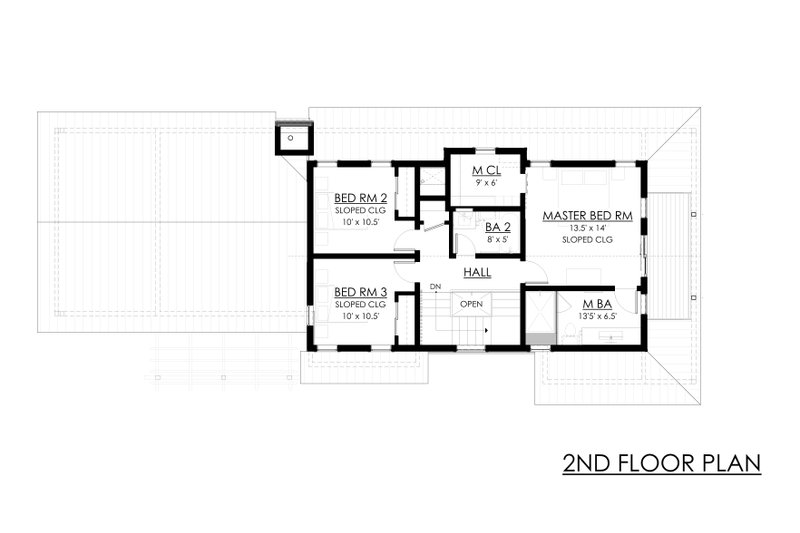 House Plan Design - Floor Plan - Upper Floor for Farmhouse House Plan #1042-23 - 3 bed, 2.5 bath