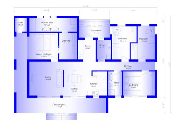 Modern Floor Plan - Main Floor Plan #549-3