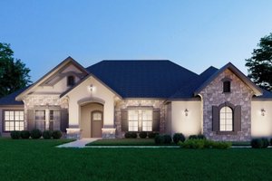 European Exterior - Front Elevation Plan #1110-32