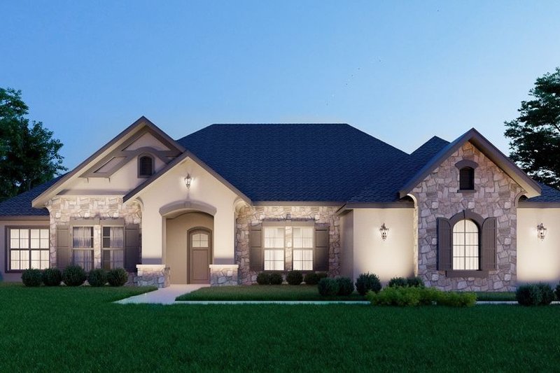 Architectural House Design - European Exterior - Front Elevation Plan #1110-32