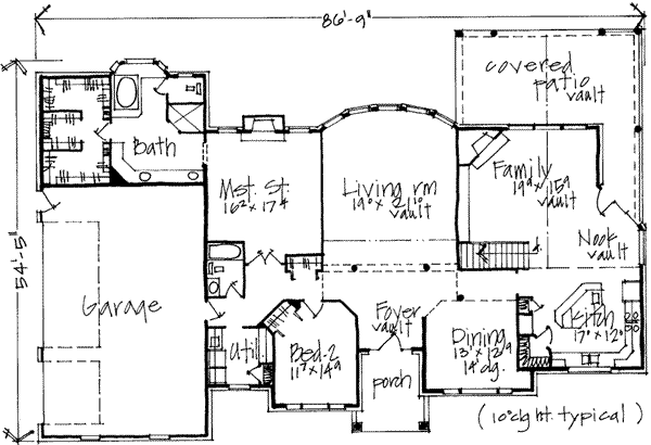 Southern Floor Plan - Main Floor Plan #308-168