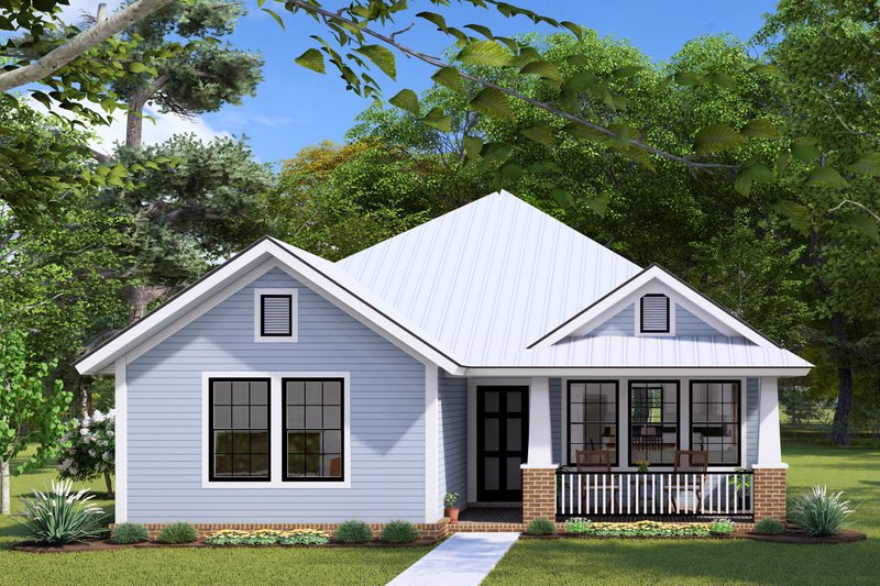 Cottage Style House Plan - 3 Beds 2 Baths 1271 Sq/Ft Plan #513-2043