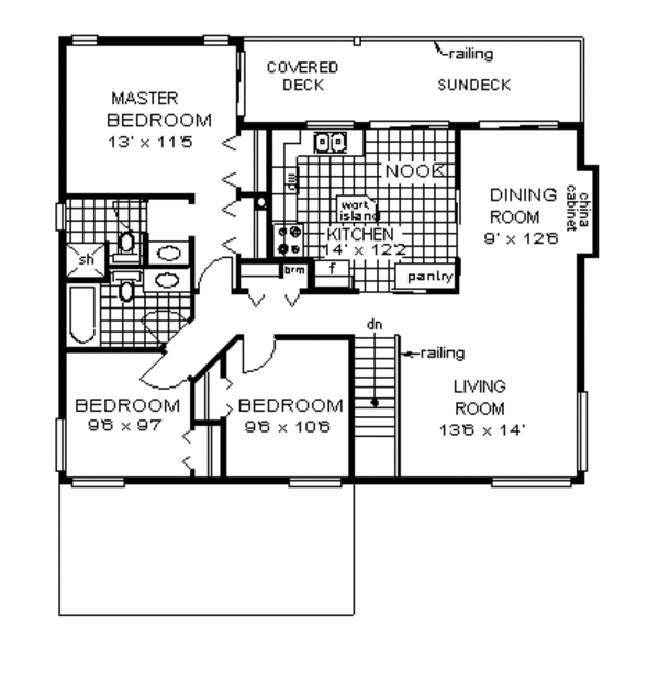 Architectural House Design - European Floor Plan - Main Floor Plan #18-214