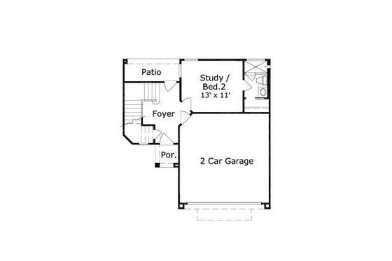 Floor Plan - Main Floor for European House Plan #411-682 - 3 bed, 3.5 bath