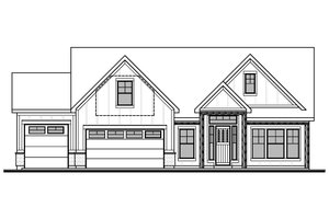 Exterior - Front Elevation 3 for Farmhouse House Plan #1073-29 - 2 bed, 2 bath