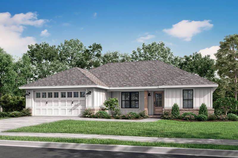 Dream House Plan - Exterior - Front Elevation 3 for Ranch House Plan #430-181 - 3 bed, 2 bath