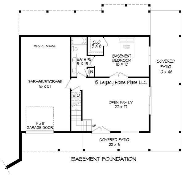 Dream House Plan - Country Floor Plan - Lower Floor Plan #932-759