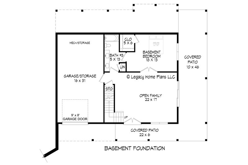 Dream House Plan - Floor Plan - Lower Floor for Country House Plan #932-759 - 4 bed, 3.5 bath