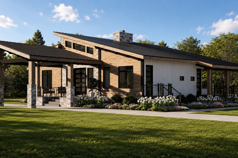 House Blueprint - Exterior - Other Elevation for Modern House Plan #1064-500 - 3 bed, 3.5 bath