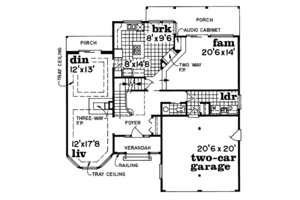 Floor Plan - Main Floor for Victorian House Plan #47-218 - 4 bed, 2.5 bath
