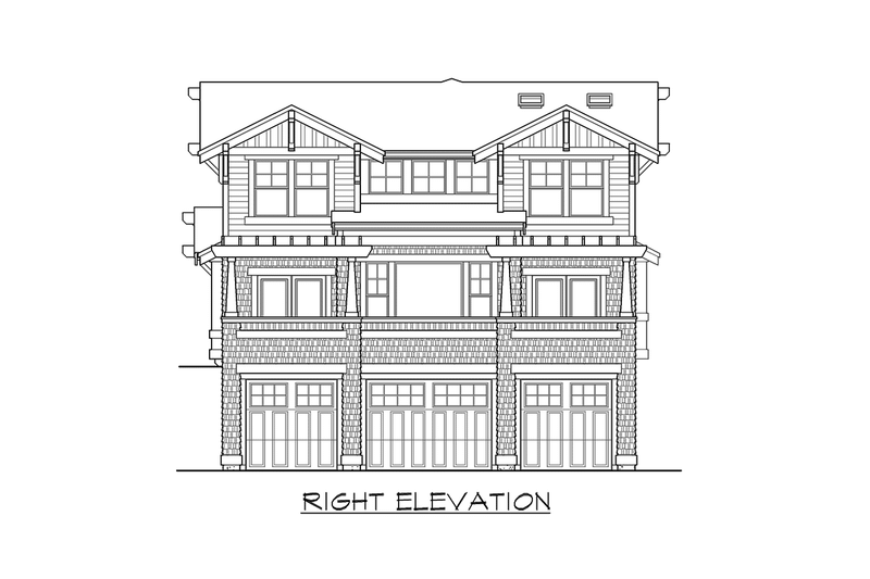Home Plan - Exterior - Other Elevation 3 for Craftsman House Plan #132-133 - 3 bed, 2.5 bath