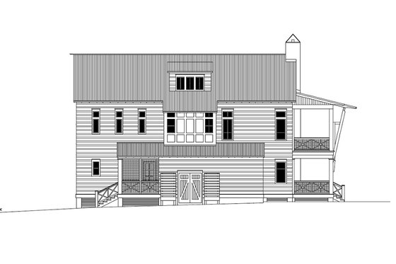 Exterior - Other Elevation for Beach House Plan #443-13 - 4 bed, 4.5 bath
