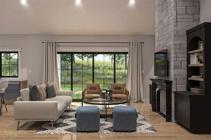 House Design - Interior - Family Room for Modern House Plan #455-398 - 4 bed, 4.5 bath