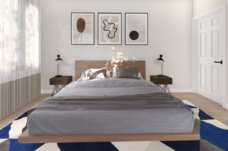House Blueprint - Interior - Master Bedroom for Ranch House Plan #1060-337 - 2 bed, 4 bath