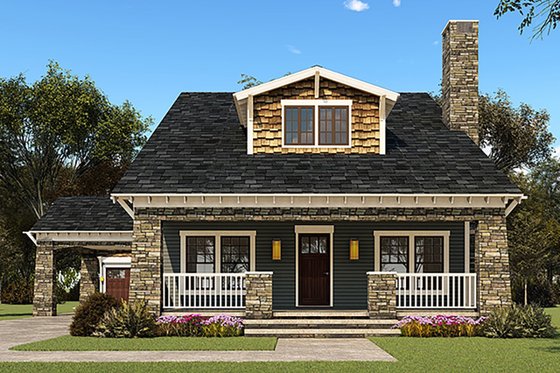 Exterior - Front Elevation 6 for Country House Plan #923-149 - 3 bed, 3.5 bath